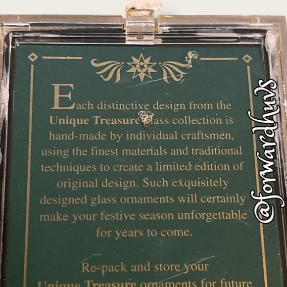 Sterling Hand Spun Glass Ornament in Case - Picture 8 of 11